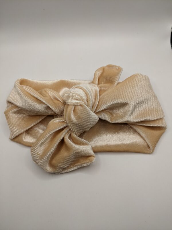 Cream velvet headwrap